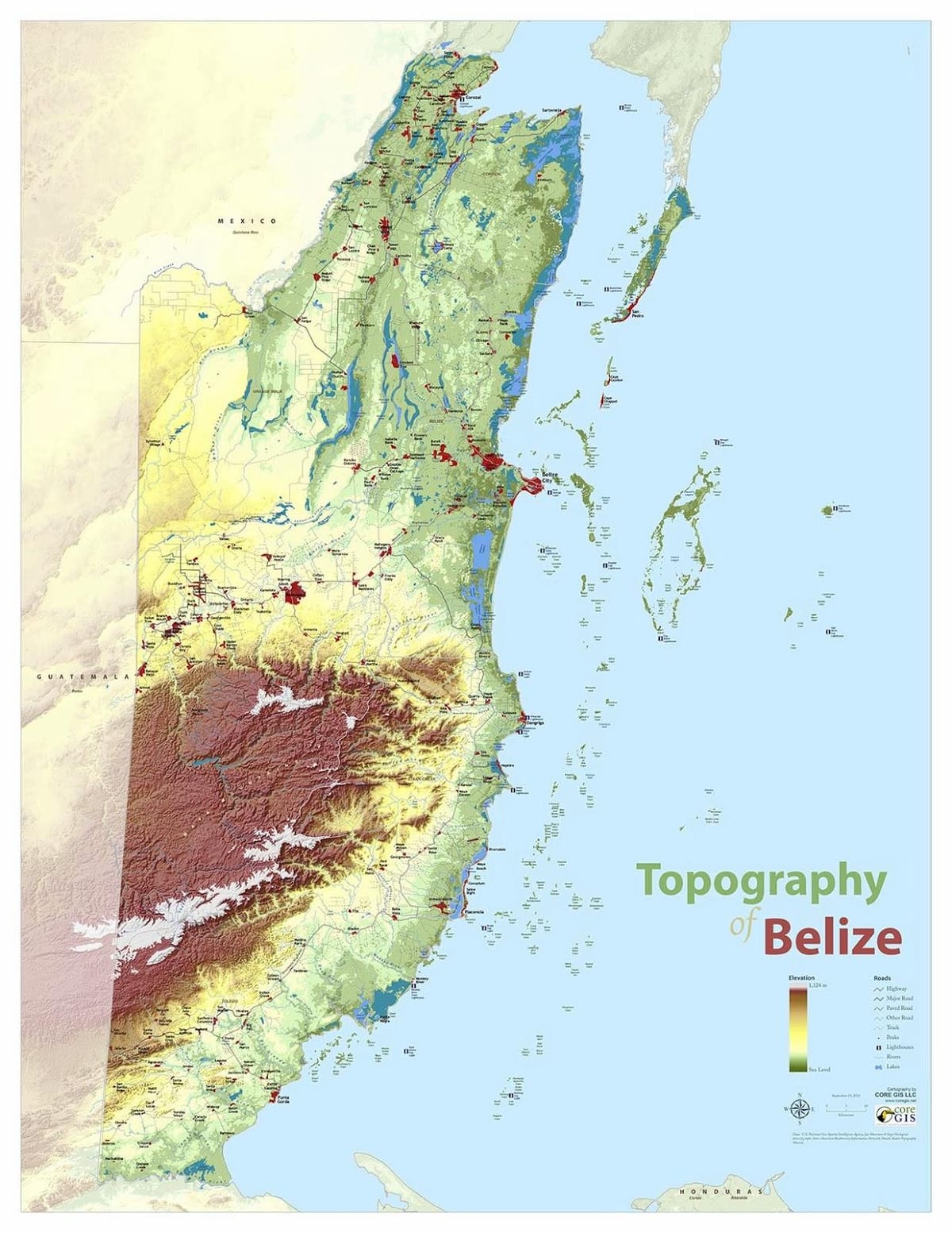 แผนที่ของ topographic เบลไลซ์ name