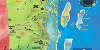 แผนที่ของปราบปรามสุราบุหรี่ caye เบลไลซ์ name