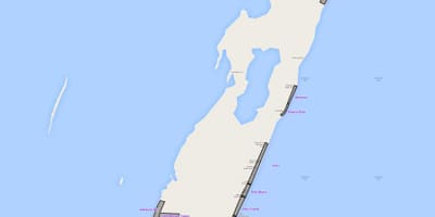 แผนที่ของ ambergris caye เบลไลซ์ name