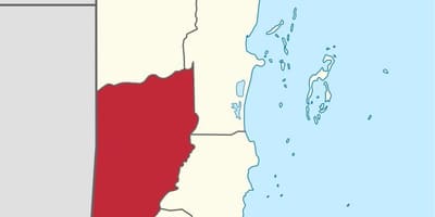 Cayo เขตปรับขนาดบนแผนที่