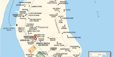 แผนที่ของ placencia หมู่บ้านเบลไลซ์ name